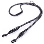 Freezack Hund Doppelführleine 'Rope' schwarz M