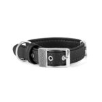 MyFamily Hund Halsband 'Bilbao Similpelle' Leder Schwarz