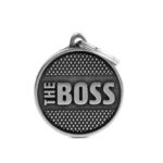 MyFamily Hund ID Tag 'Big Round Bronx Rhombus' Messing