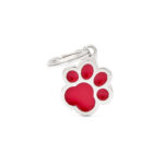 MyFamily Hund ID Tag 'Pawprint' Rot