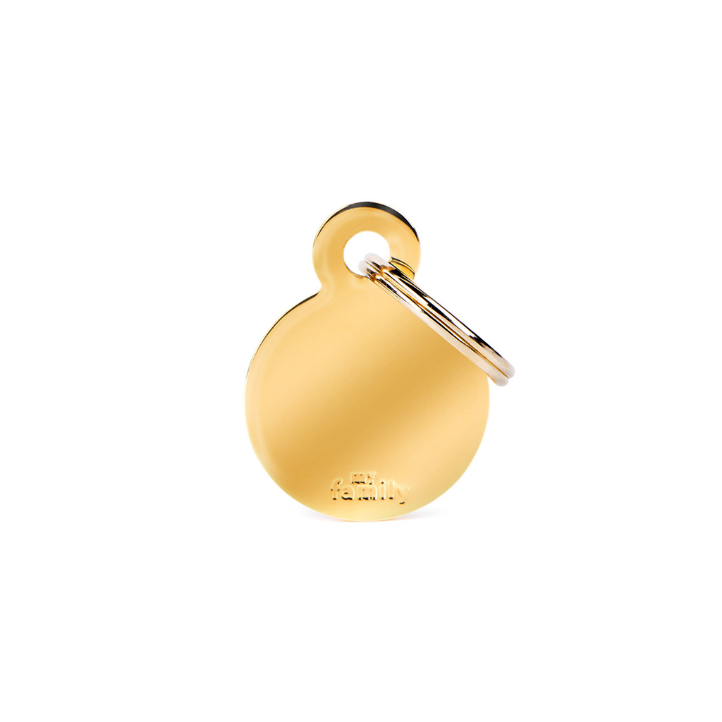 file MyFamily Hund ID Tag 'Round Golden Brass' S – Bild 1