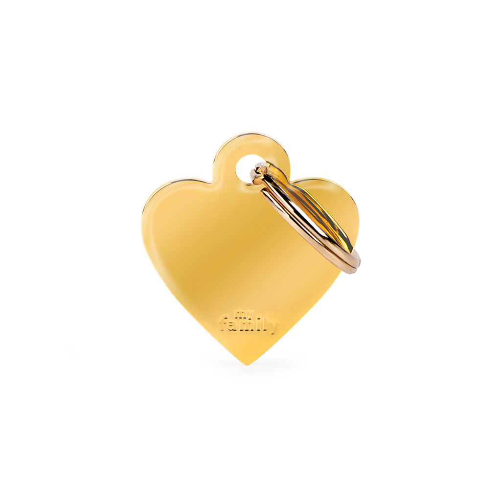 file MyFamily Hund ID Tag 'Heart Golden Brass' S – Bild 1