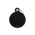 MyFamily Hund ID Tag 'Round Aluminum' Schwarz S