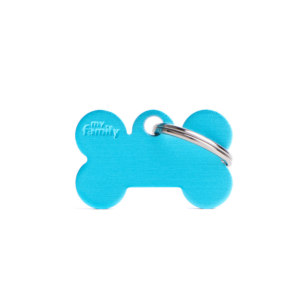 file MyFamily Hund ID Tag 'Big Bone Aluminum' Hellblau – Bild 1