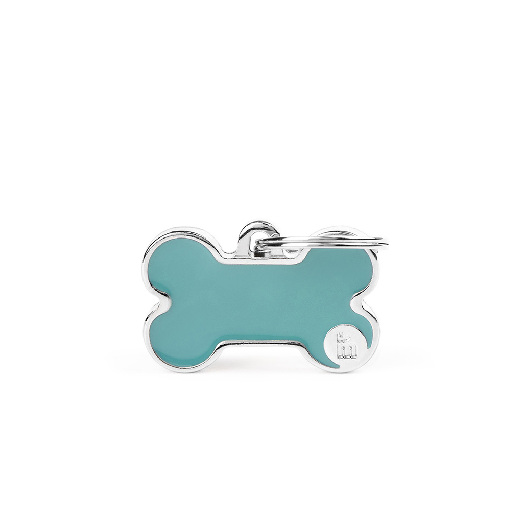 file MyFamily Hund ID Tag 'Bone Logo' blau L – Bild 1