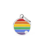 MyFamily Hund ID Tag 'Circle' Rainbow S