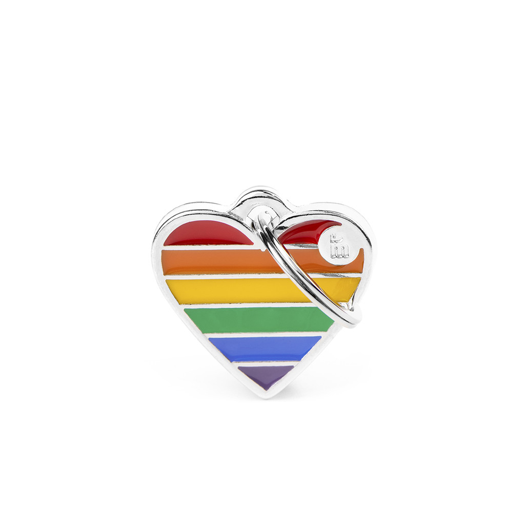 file MyFamily Hund ID Tag 'Heart' Rainbow S – Bild 1