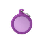 MyFamily Hund ID Tag 'Purple Circle Alu' Lila