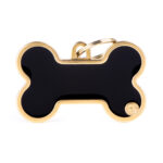 MyFamily Hund ID Tag 'Satin Gold Emaille' Knochen XL
